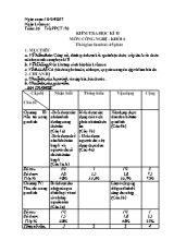 Giáo án Công nghệ Lớp 6 - Tiết 70 Kiểm tra học kì II - Năm học 2016-2017